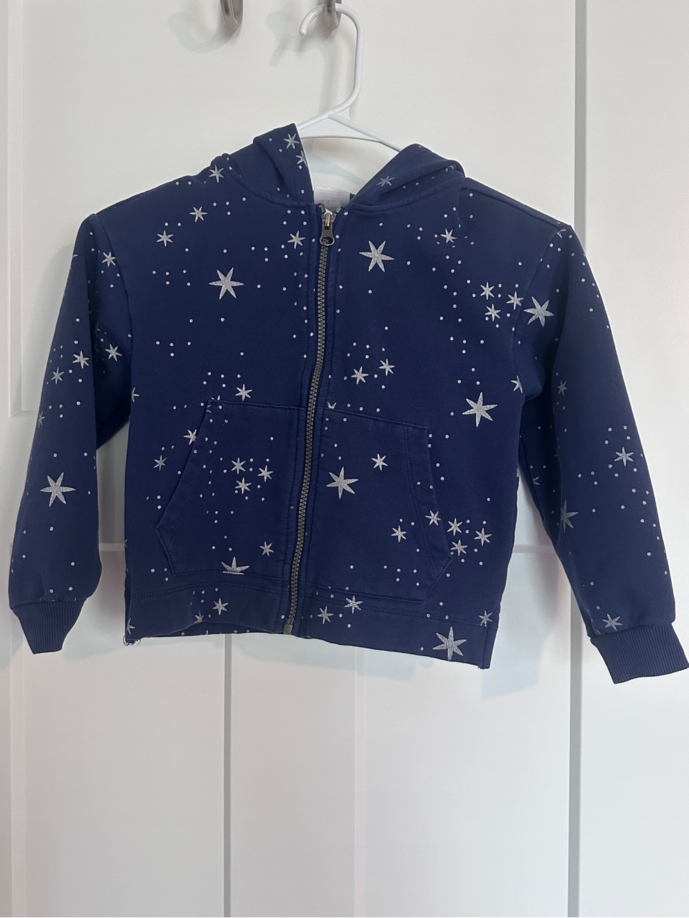 Hanna Andersson Kids Navy Star Zip-Up Hoodie